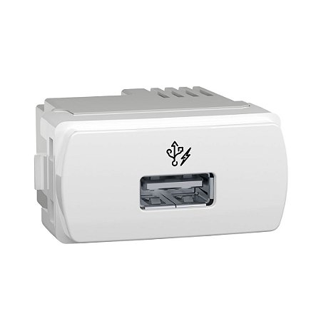 Modulo Carregador USB 1A Branco Miluz S3B70810