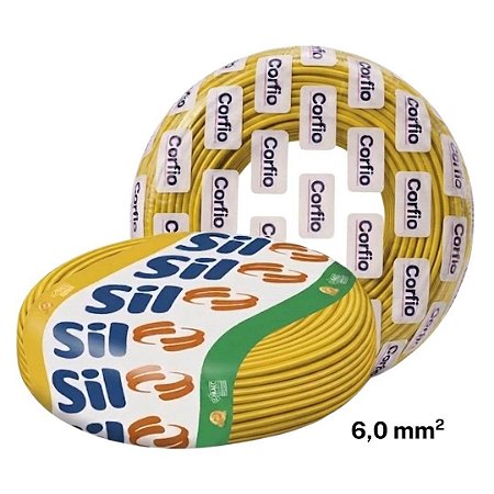 Cabo Flexivel 6mm Amarelo 100m Sil / Corfio