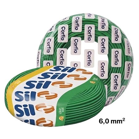 Cabo Flexivel 6mm Verde 100m Sil / Corfio