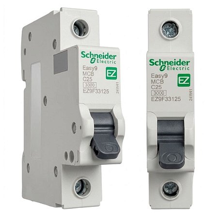 Disjuntor 1x25A C Monopolar 25A Curva C Schneider EASY9