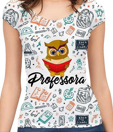 Blusinha Professora com Corujinha