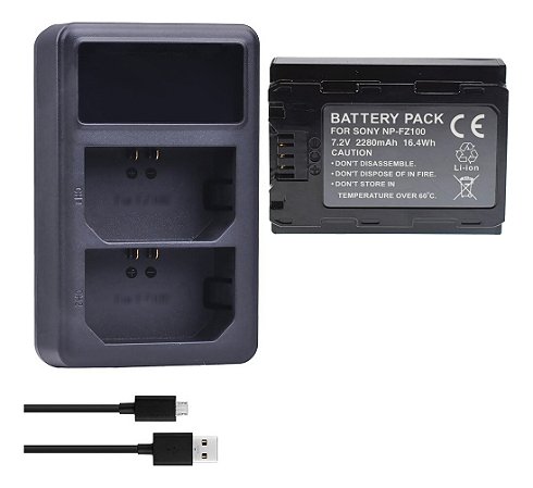 Kit 1x1 Np-fz100 P/ Sony A7riii A7riv A7siii Fx3 Fx30 Cinema