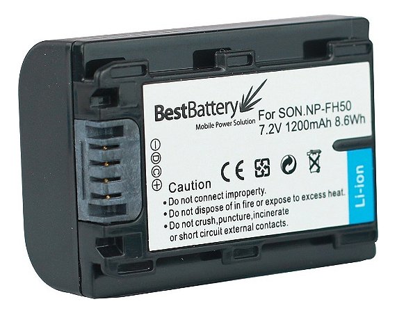 Bateria NP-FH50 1200mAh 7.2V Para Sony DCR-DVD708E,  DVD808E