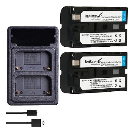 Kit 2  Baterias Np-f550/np-f570 Para Sony Ccd-sc5, sc55, sc6