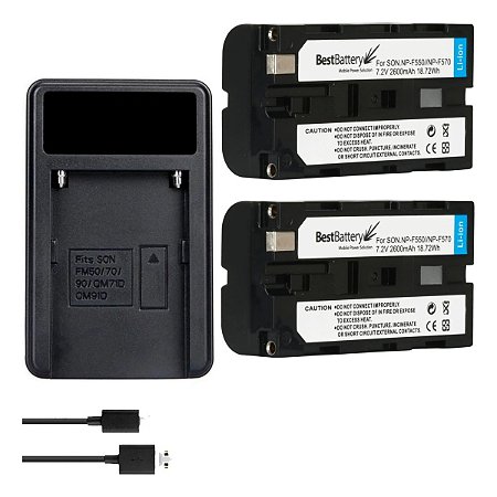 Kit 2 Baterias Np-f550/np-f570 Para Sony DCR-TRV820, TRV890