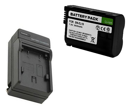 Kit Carregador + Bateria En-el15 Para Nikon Z7 II, Z5 II, Z5