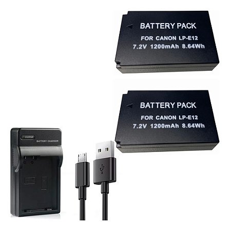 Kit 2 Baterias  Lp-e12 Para Canon Eos  M, M2, M10, M50, M100