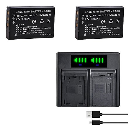 Kit 2 BateriaS NP-120 Para FujiFilm FinePix M603, F601, F810