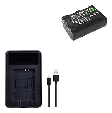 Kit 1x1 Bateria NP-FH50 Para Sony HDR-TG5V SR10E SR75C SR62E