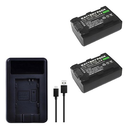 Kit 1x2 Baterias NP-FH50 Para Sony HDR-TG5V SR10E SR75C SR62