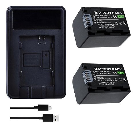 Kit 1x2 Baterias NP-FH70 Para Sony DCR-DVD306E DVD310 DVD408