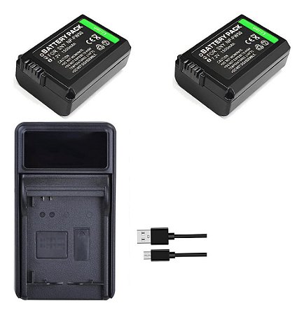 Kit 2 Baterias NP-FW50 Para Sony Alpha  SLT-A33 A35 A37 A55V