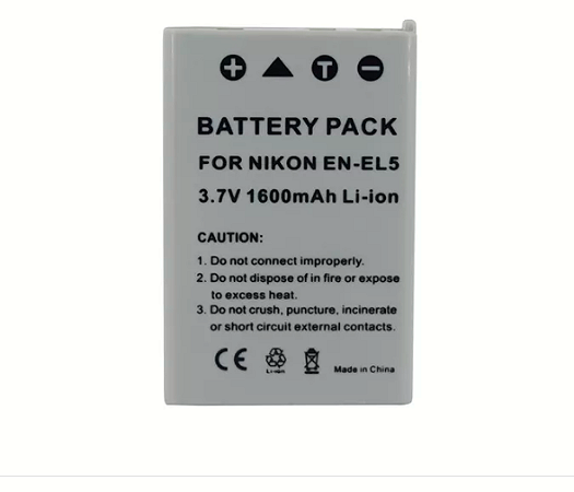 Bateria En-el5 Recarregável Para Nikon Coolpix 1300mAh  3.7V