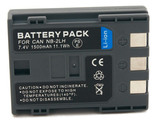 Bateria NB-2L 1500mAh 7.4V Para Canon PowerShot S30, S40 S50