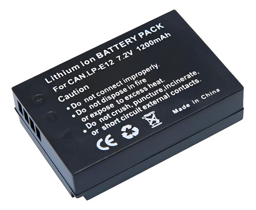Bateria Lp-e12 1200mAh 7.2V Para Canon EOS M50 Mark II, M200