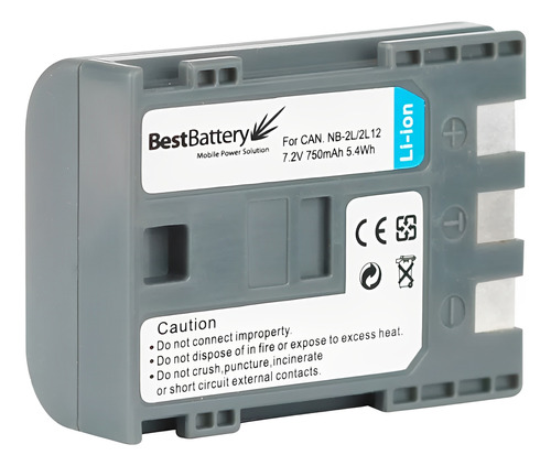 Bateria NB-2L 750mAh 7.2V Para Canon PowerShot SX100 IS, G12