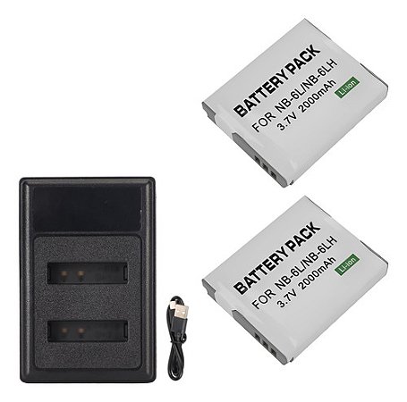 Kit 2 Baterias NB-6L Para Canon SX710HS, SX700 HS, SD1200 IS