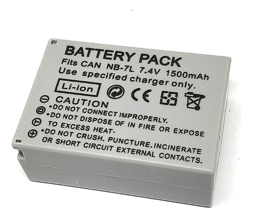 Bateria NB-7L 1500mAh 7.4V Para Canon PowerShot G10, G11 G12