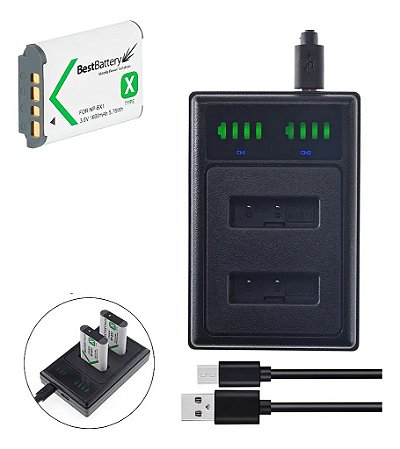 Kit 1 Bateria NP-BX1 P/ Sony Cyber-Shot FDR-X3000 Action Cam