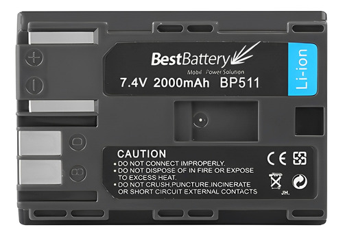 Bateria Bp-511 2000mAh 7.4V Para Canon Eos Digital Rebel T1i