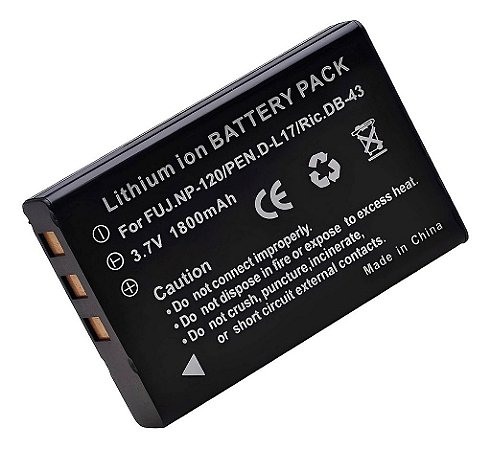 Bateria NP-120 1800mAh 3.7V P/ FujiFilm FinePix F10 F11 Zoom