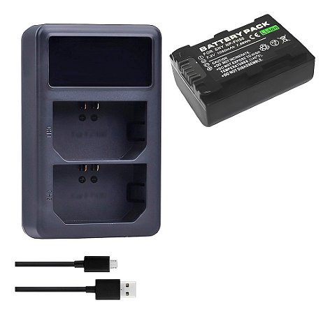 Kit 1 Bateria NP-FH50 Para Sony DSLR-A290 A380 A390 DSC-HX200