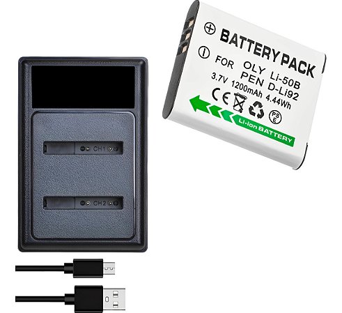 Kit 1x1 Li-50b Para Olympus  8010 8000 Sz10 Sz-30 Tg-610 810