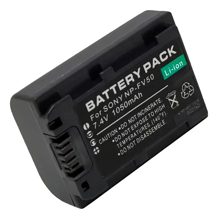 Bateria NP-FV50 7.4V 1050mAh p/ Filmadora Sony Handycam | Ponto Tech