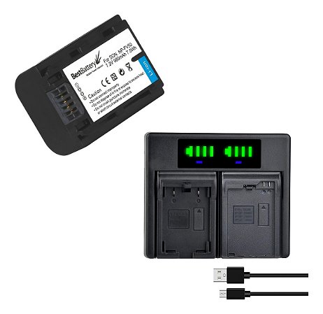 Carregador + Bateria Np-fv50 Para Sony Dvd305 Dvd105 Dcr-dvd610 Dvd650 Dvd810