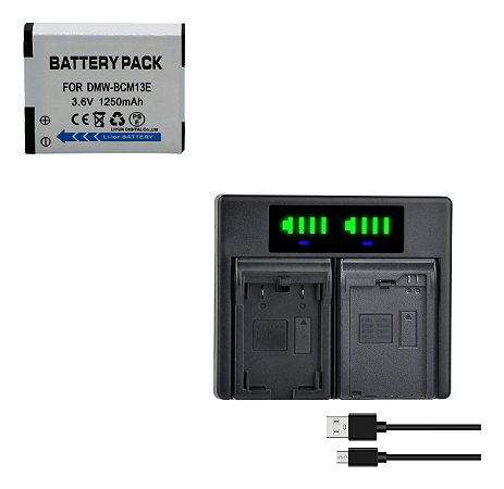 Carregador + Bateria  Dmw-bcm13 Para Panasonic Dmc-tz55 Dmc-tz37 Dmc-tz41 Dmc-tz40