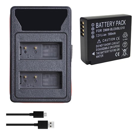 Kit 1x1 Dmw-ble9e/dmw-blg10 Para Panasonic Lumix Dmc-gf5 Dmc-gf3