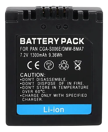 Bateria CGA-S006E 7.2V 1300mAh p/ Panasonic | Ponto Tech