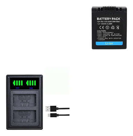 Kit Bateria + Carregador CGA-S006E p/ Panasonic Lumix | Ponto Tech
