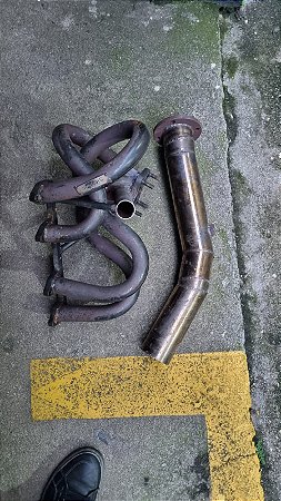 Coletor shalom  com saída de escape em inox