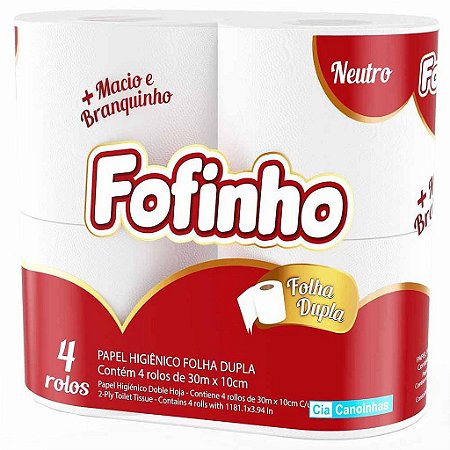 Papel Higiênico Fofinho Folha Dupla Pct C/4 Rolos