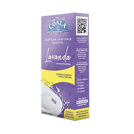 Pastilha Sanitária Adesiva Coala Lavanda Embalagem 09G
