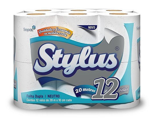 Papel HIgiênico Stylus Folha Dupla Pct 12 Rolos