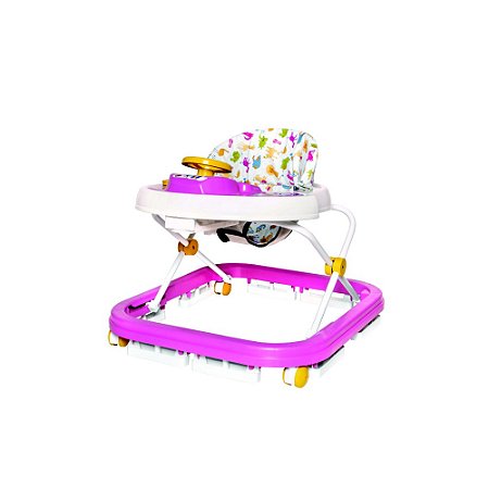 Andador Infantil Bichinhos Musical Styll Baby - 9800 Rosa