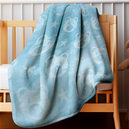 Cobertor Infantil Pelo Alto Azul Bebê Premium Hipooalergênico Hazime Enxovais