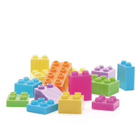 Sacola c/ Blocos - 49 Blocos - MONTE LIBANO - Brinquedos de Montar e Desmontar