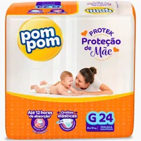 FRALDA DESCARTAVEL POMPOM G