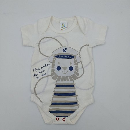 Body manga curta estampado bicho molhado