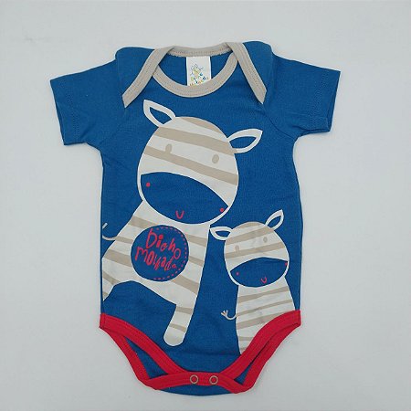 Body manga curta estampado bicho molhado