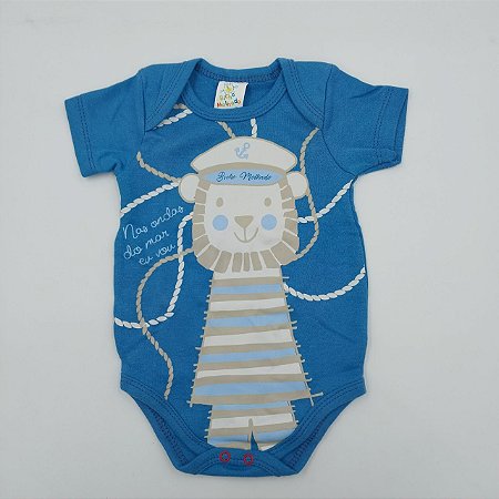 Body manga curta estampado bicho molhado