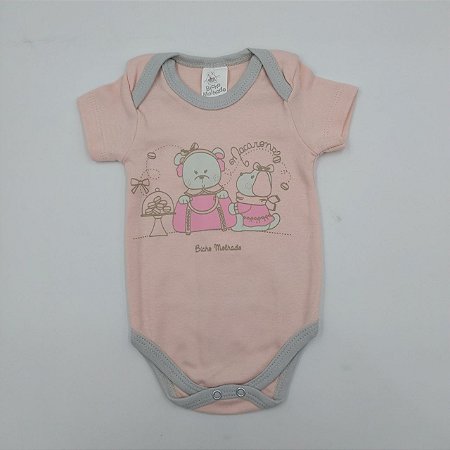 Body manga curta estampado bicho molhado