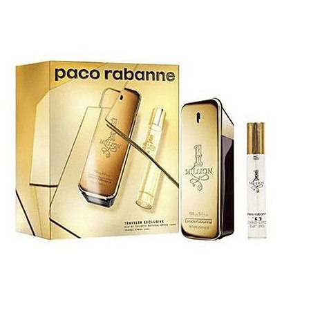 KIT PERFUME PACO RABANNE 1 MILLION EAU DE TOILETTE 100 ML + MINI 20 ML