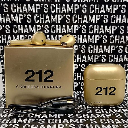 FONE BLUETOOTH EXCLUSIVO CAROLINA HERRERA 212 GOLD - LIMITED EDITION