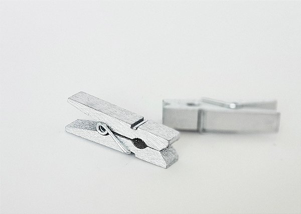 10 Mini Prendedores Prata