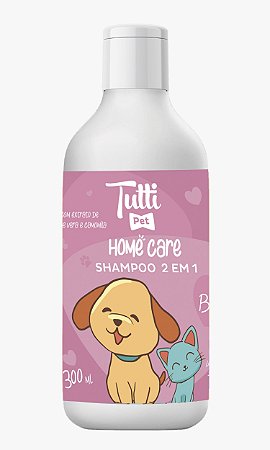 Shampoo 2 em 1 Tutti Pet Baby hioalergênico e dermocalmante para Cães e Gatos 300ml
