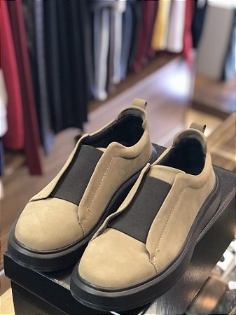SNEAKER CAIXA ALTA CAMURÇA CINZA